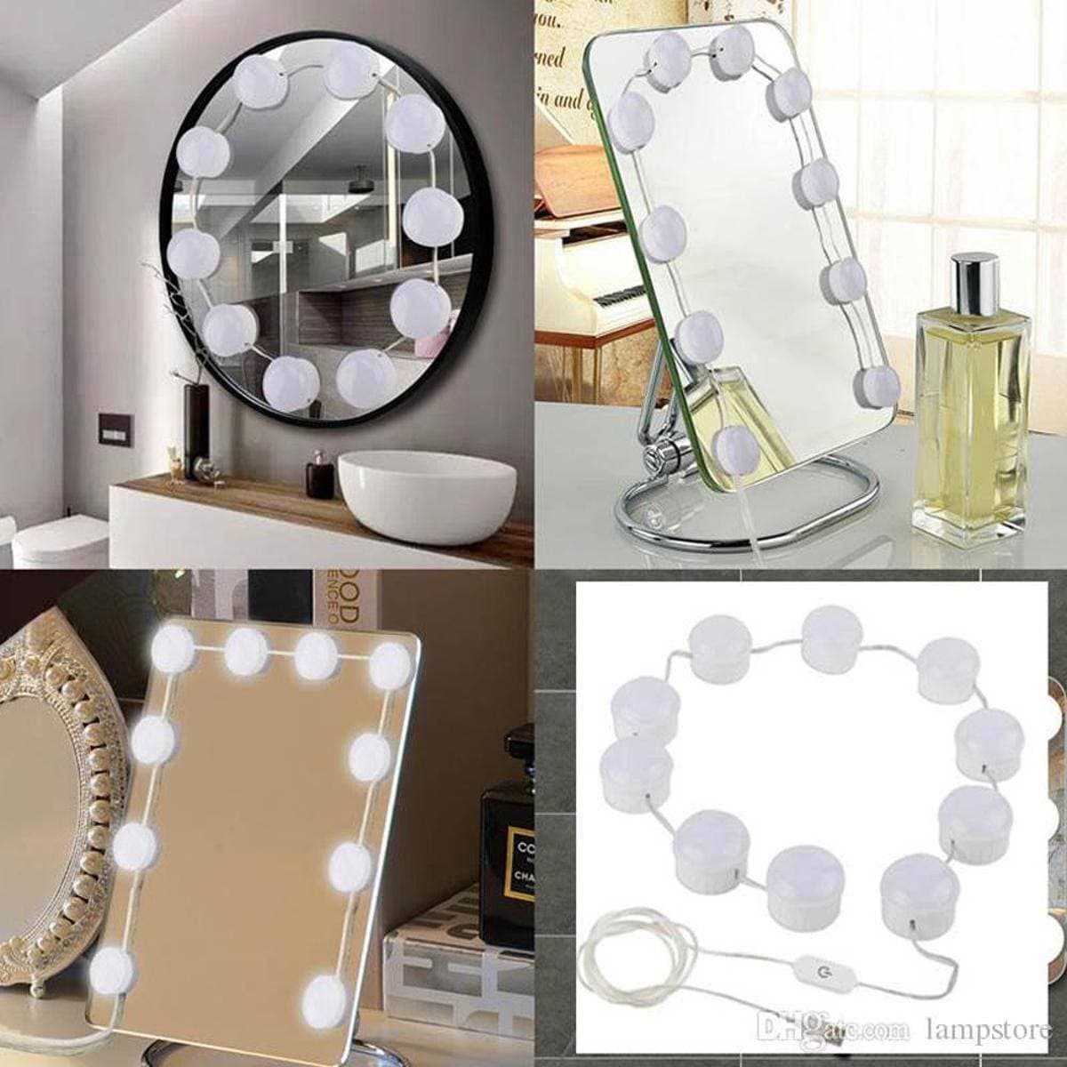 Portable Super Bright Mirror Studio Glow 3 Mode Vanity Led Bulb White