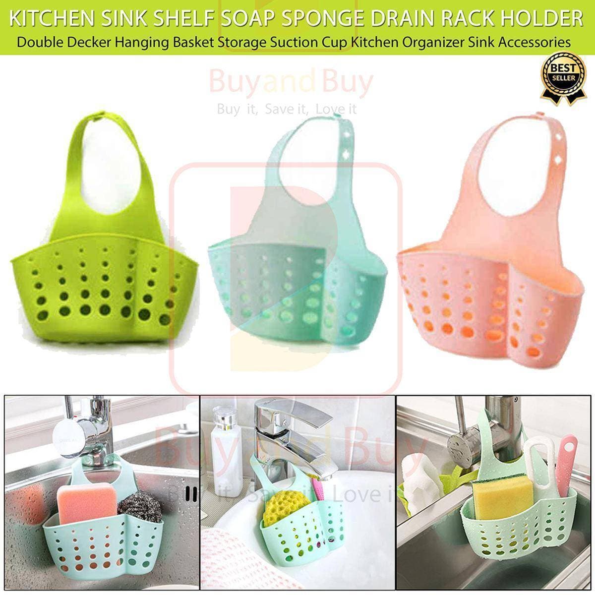 Kitchen Drain Basket Sink Sponge Holder