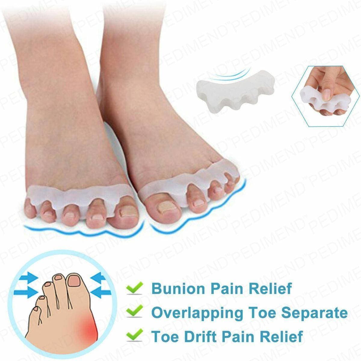 Bangnistep Gel Toe Nail Separator Corrector Fore foot Pad, Comfort, reusable, COMFORTABLE, new design, painless, pain less, pain relieving - 1 Pair