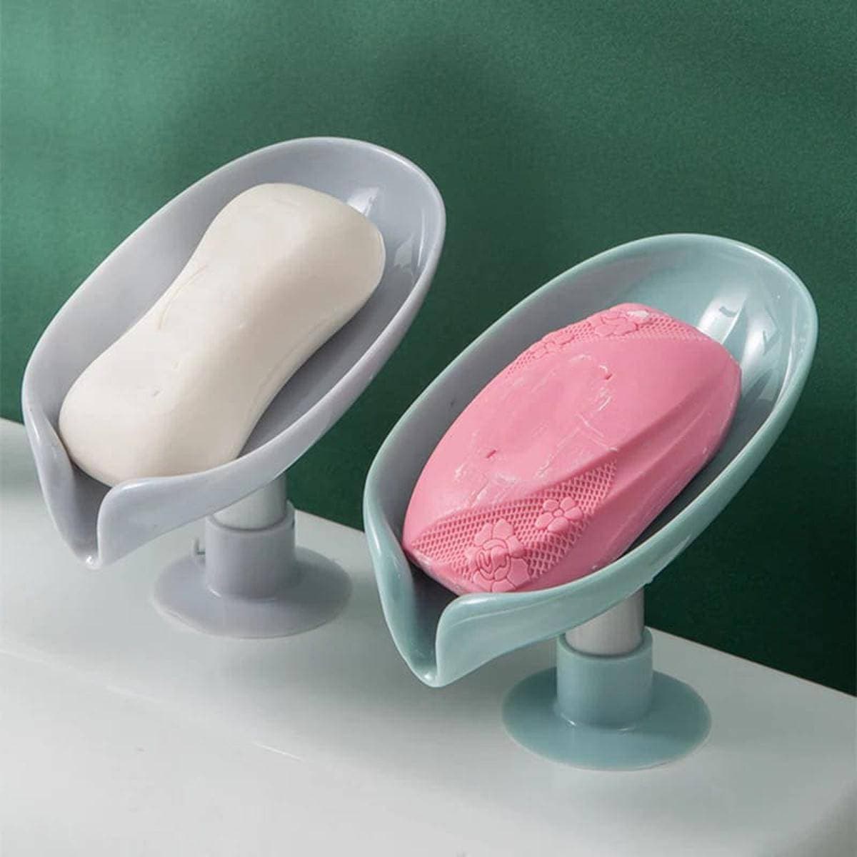 Newstyle Leaf Shape Soap Box Drain Soap Holder Box