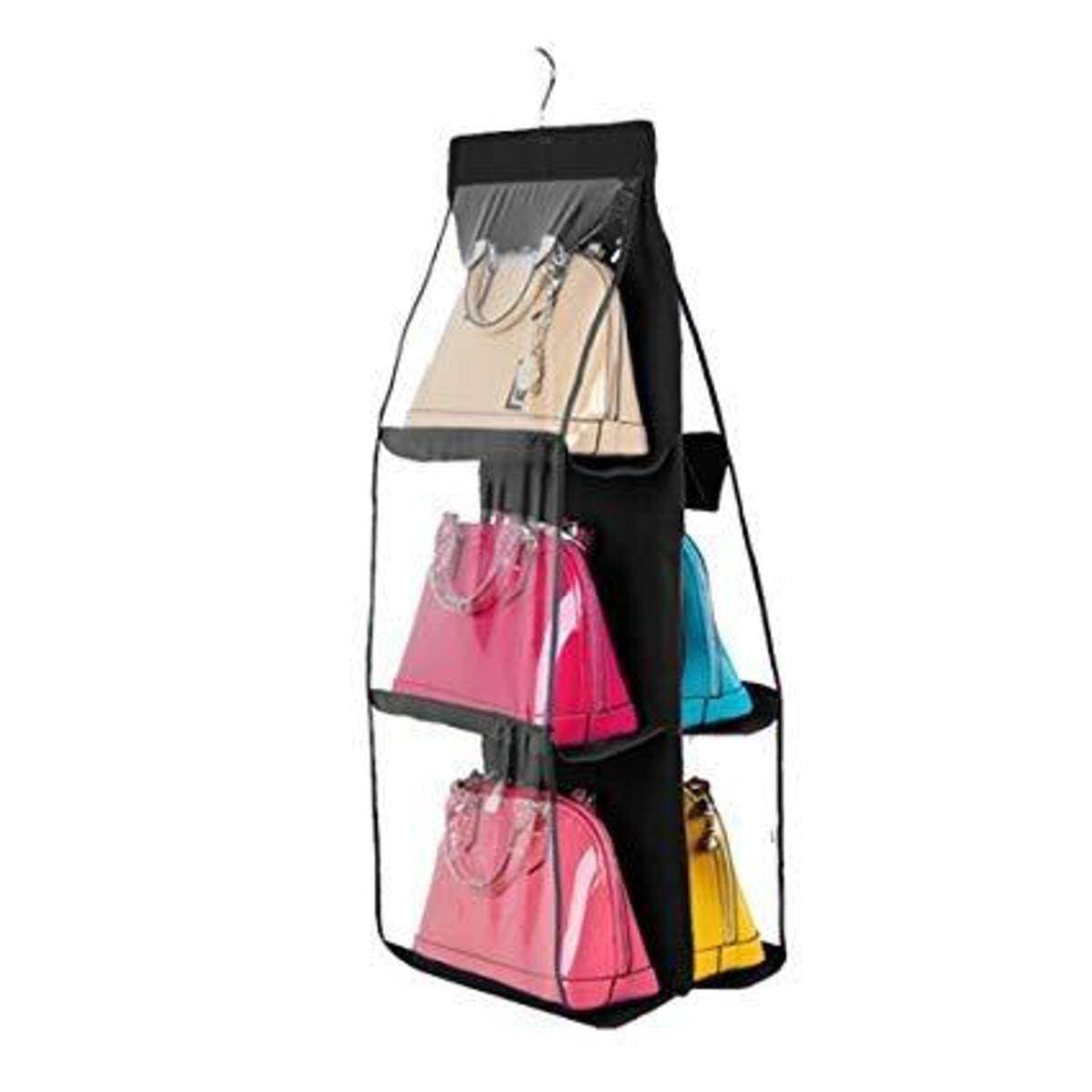 6 Pockets Hanging Purse Handbag Organizer