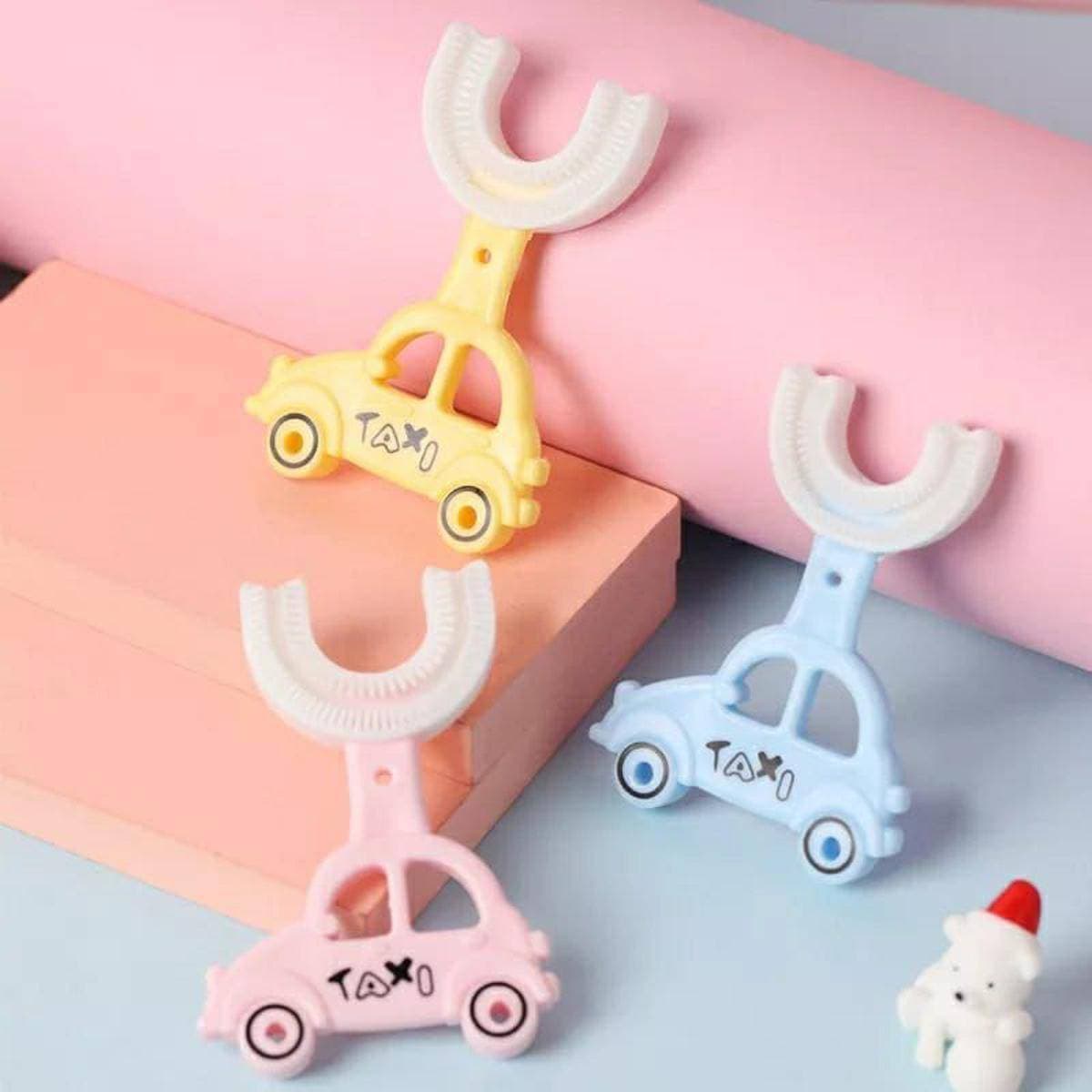 Taxi And Character Kids U Shape Silicone Toothbrush