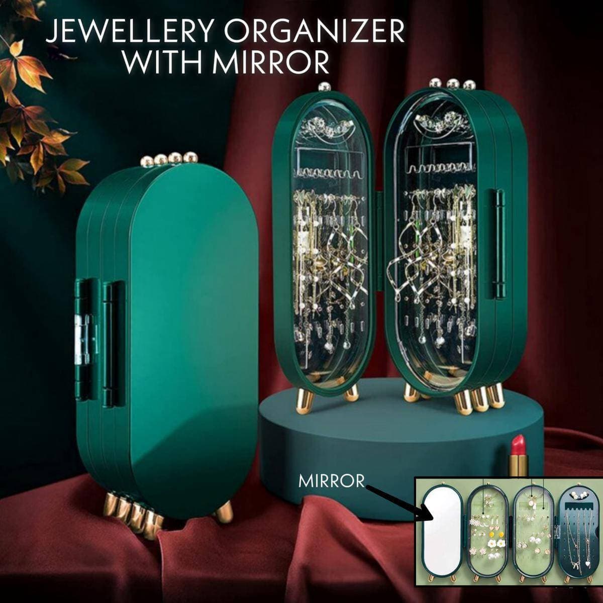 Foldable Jewellery Organizer With Mirror