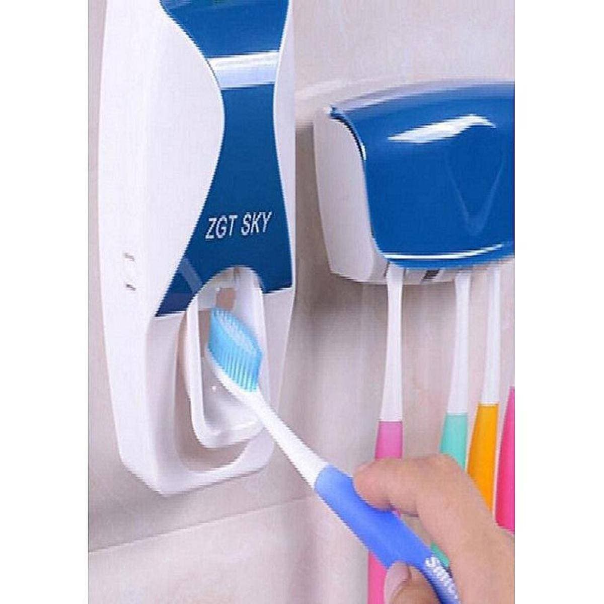Automatic Toothpaste Dispenser And Toothbrush Holder Set