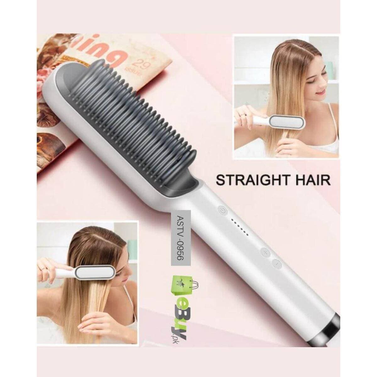 Hair Straightener Brush For Girls / Women Anti Scald Straightening Brush