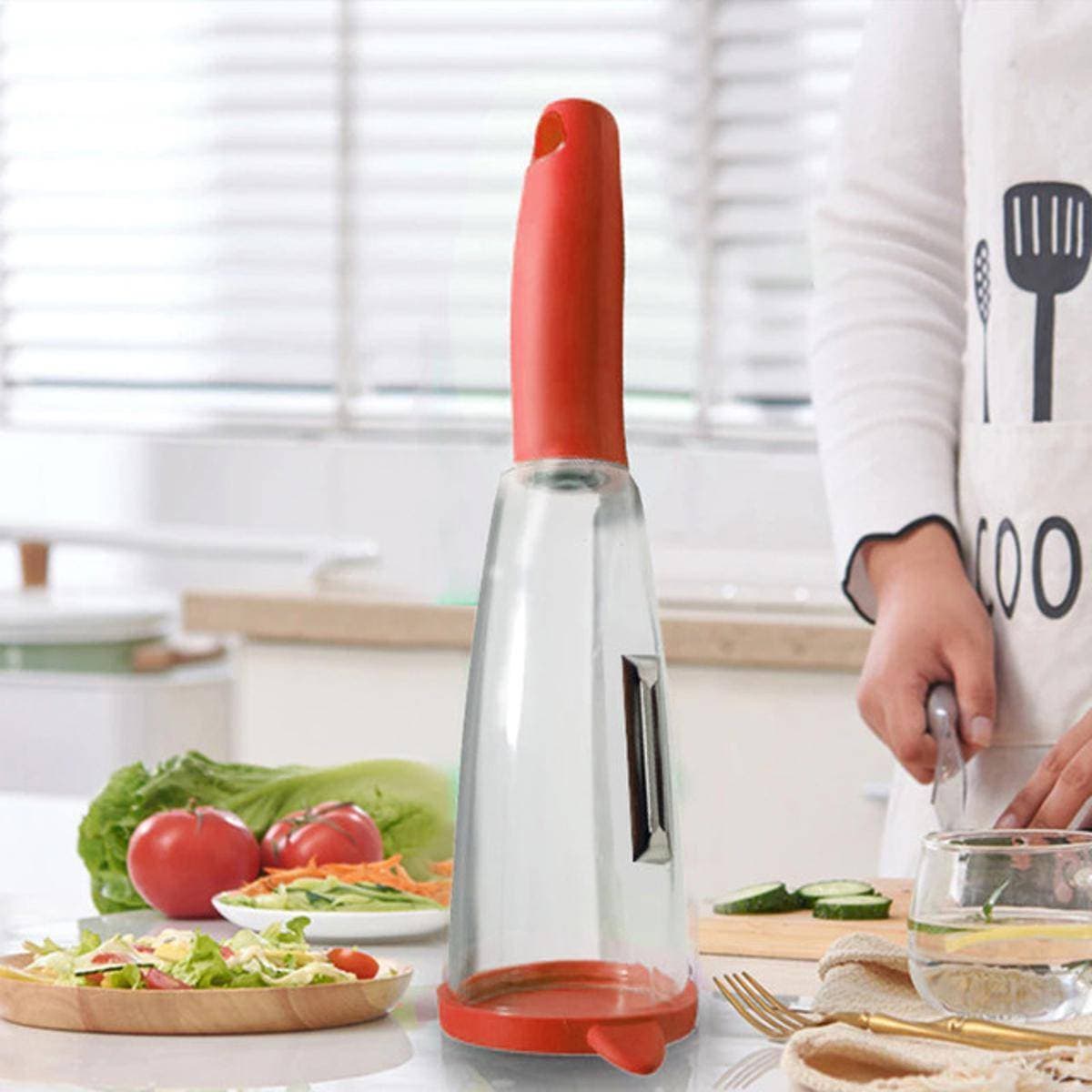 Multifunctional Storage Peeler With Trash Can