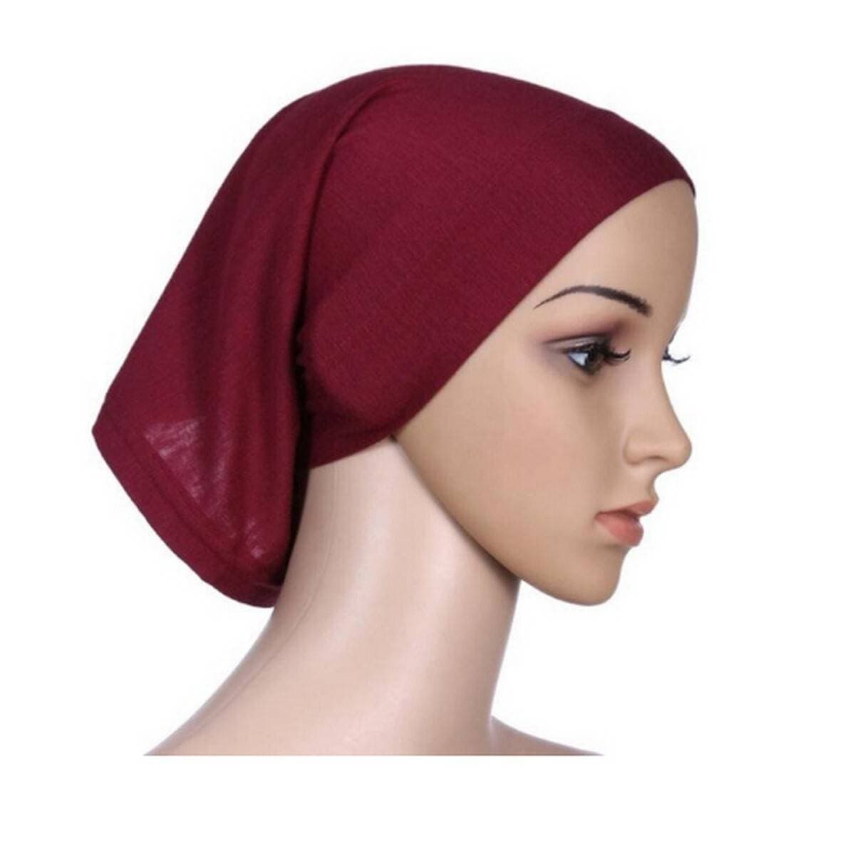 A.Fashion Under Scarf Hijab Tube Bonnet Hat