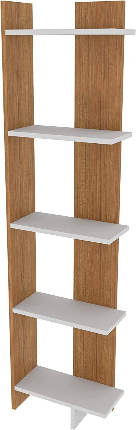 5-Shelf Modern Display Corner Unit Bookcase Bookshelf Shelving Unit