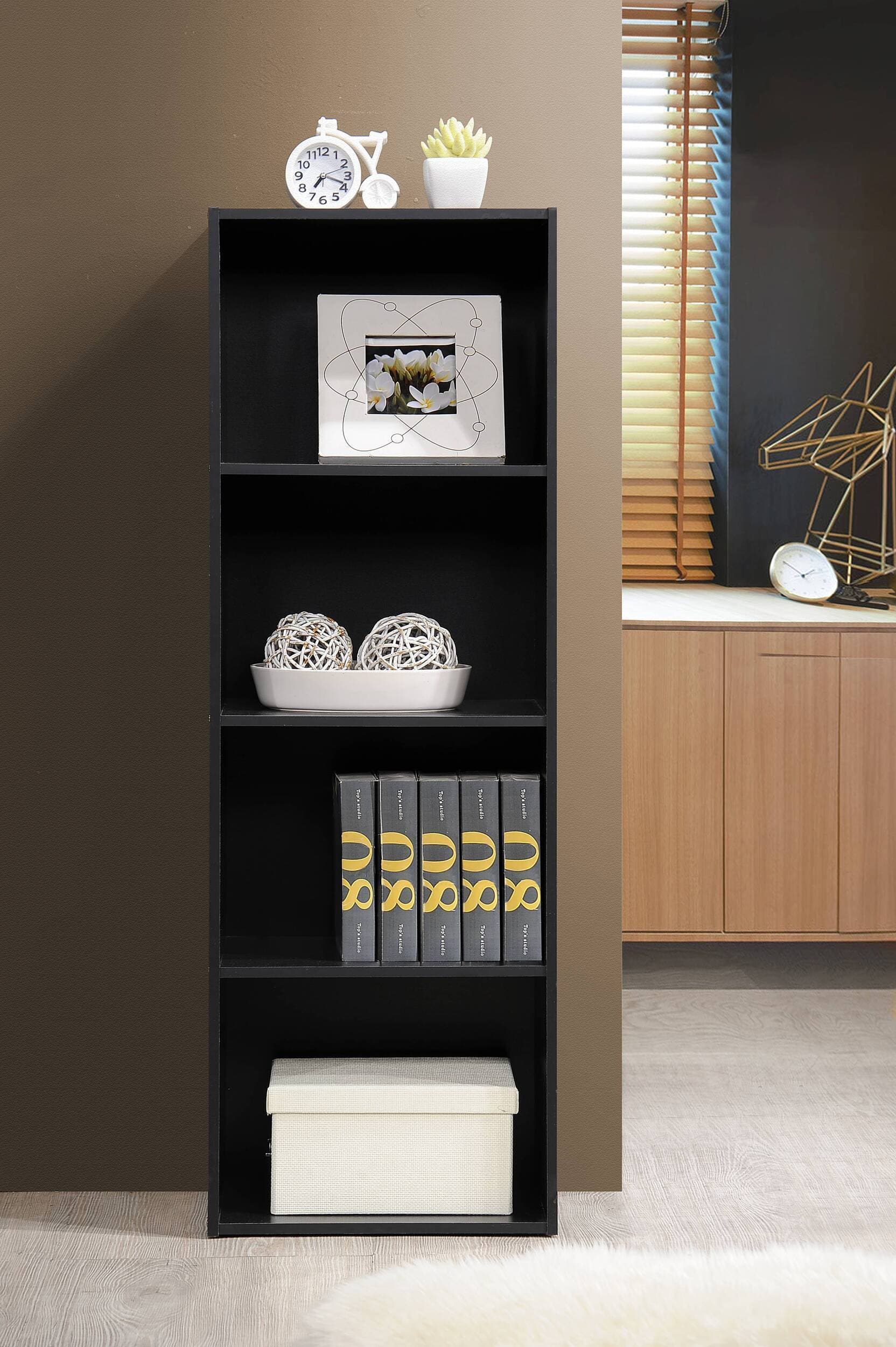 4 Tier Cube Storage Unit Rack Organizer Book Display Shelf