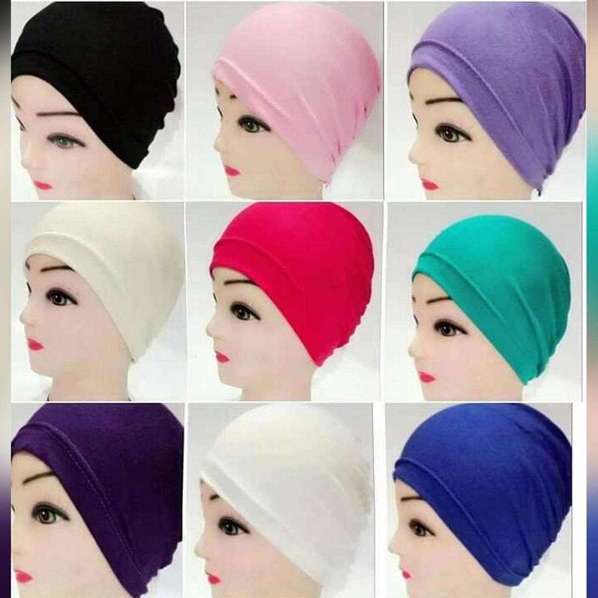 Pack Of 03 Under Scarf Hijab Cap-Head Cover Inner Caps