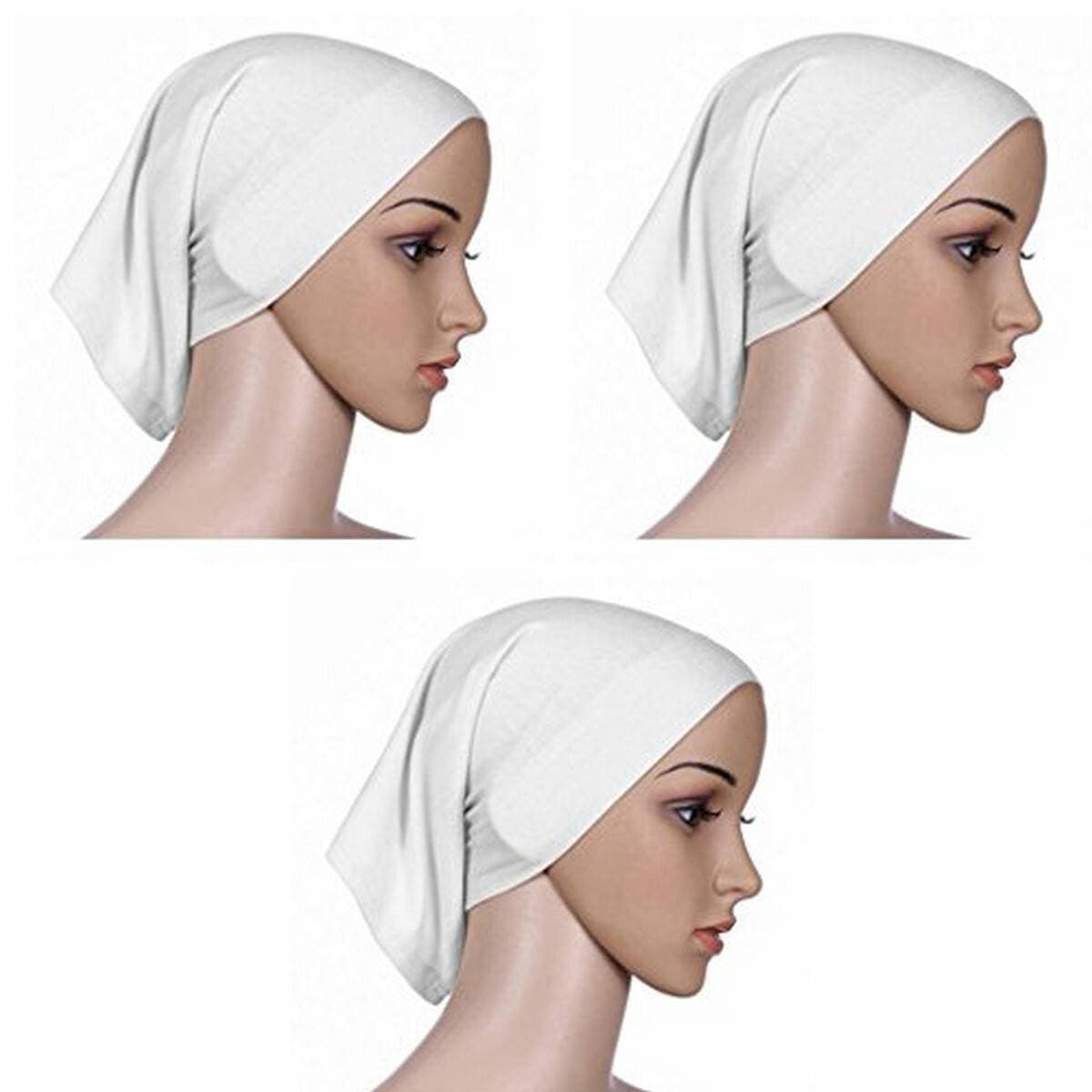 A.Fashion Pack Of 03 Under Scarf Hijab Tube Bonnet Head Cover Inner Cap