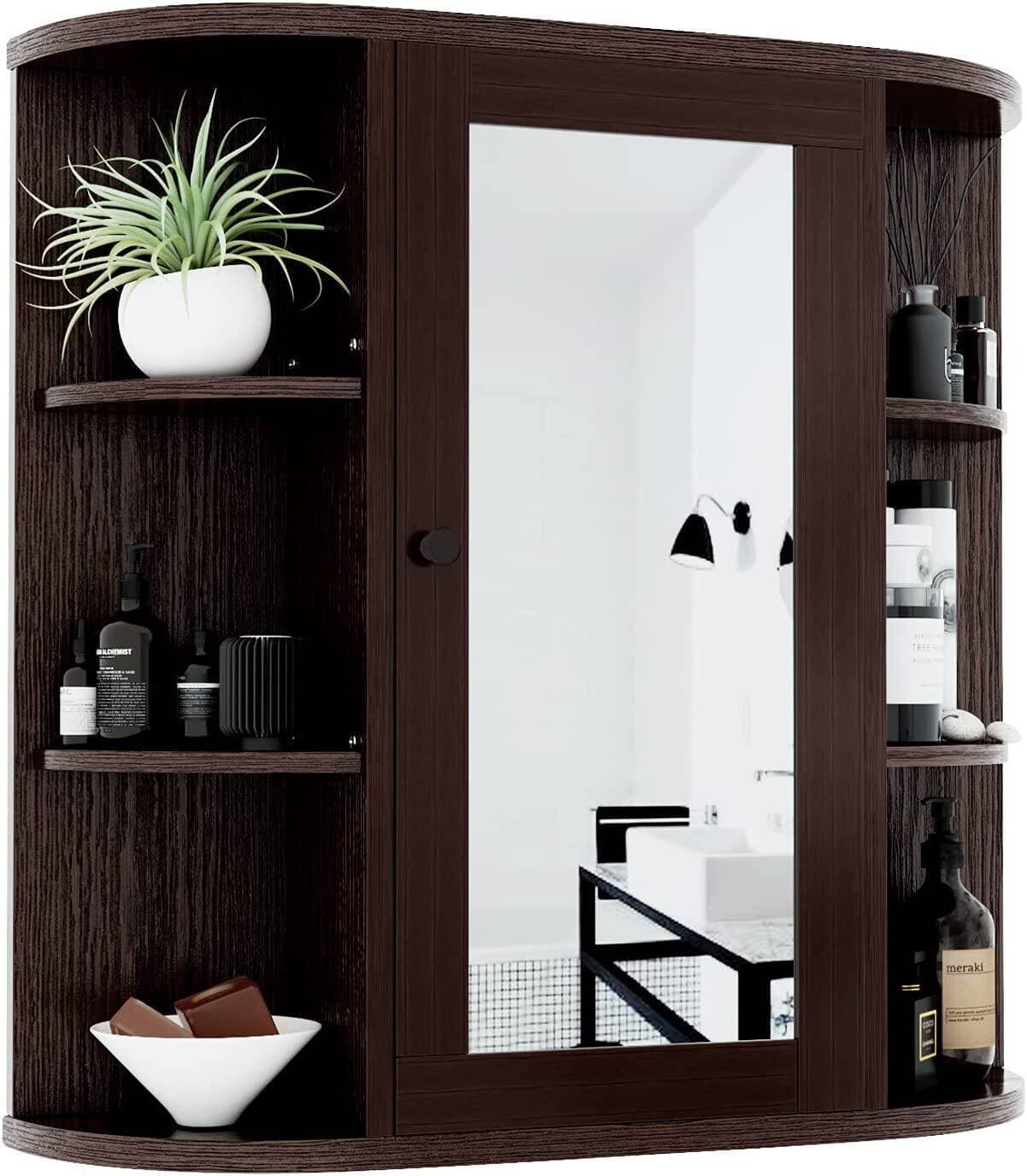 Amazing Bathroom Wall Cabinet With 1 Mirror Door