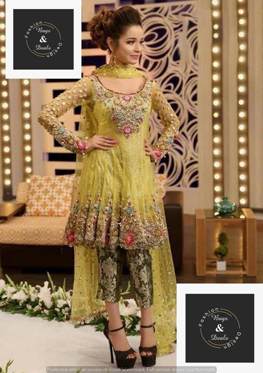Bridal Net Embroidery Suit For Women