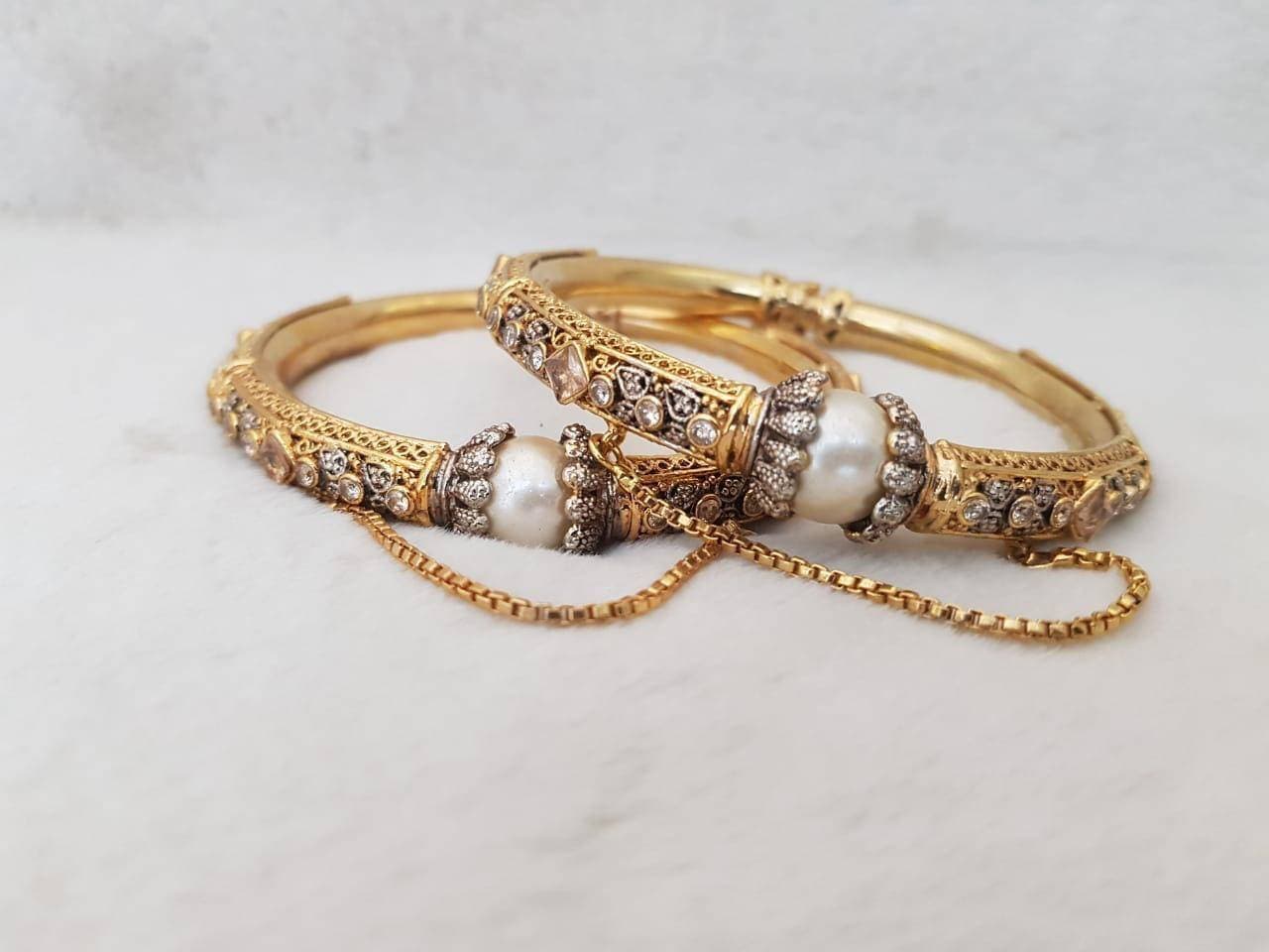 Gold Plated White Kara's Pair
