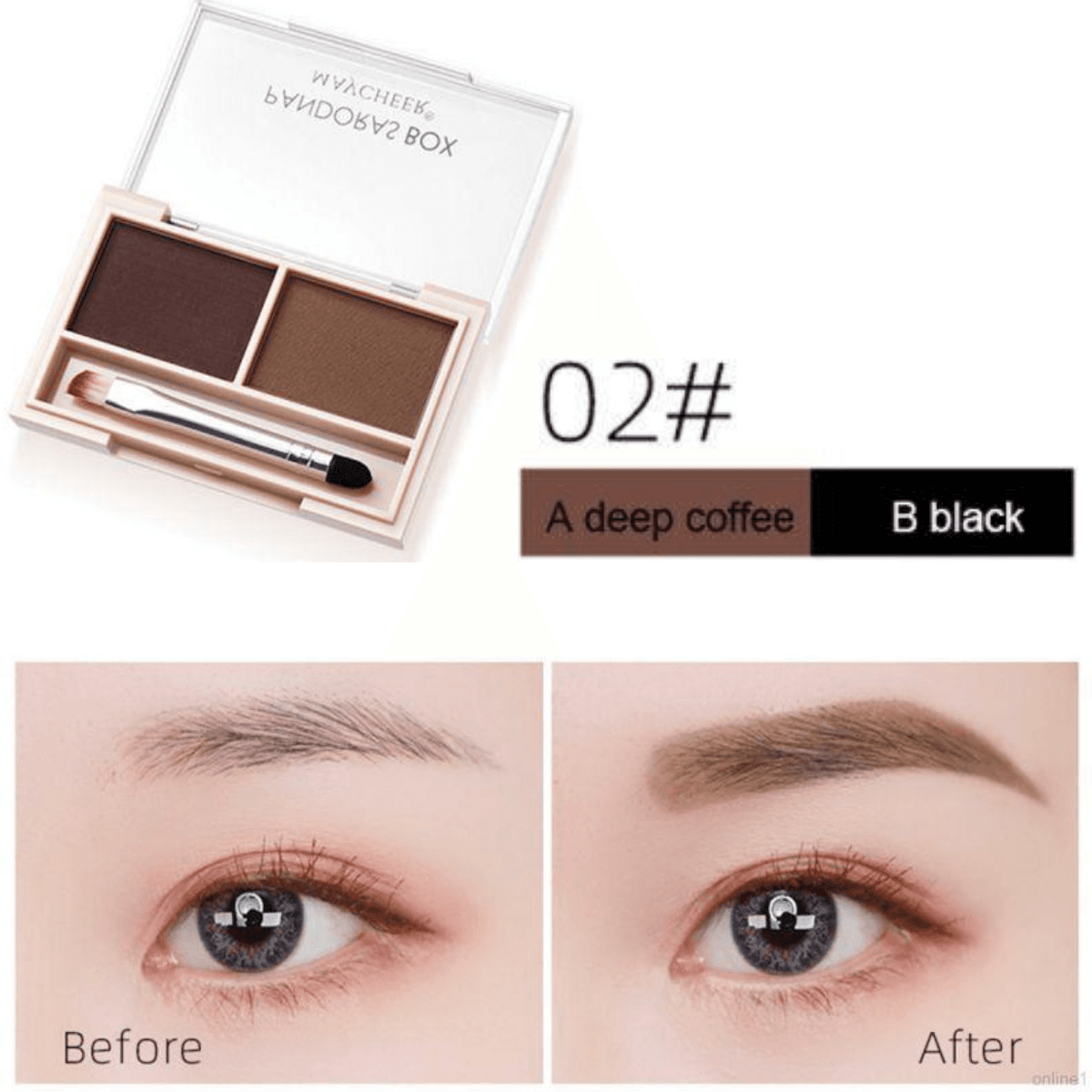 2in1 Branded Eye Brow kit 24H Shade 02
