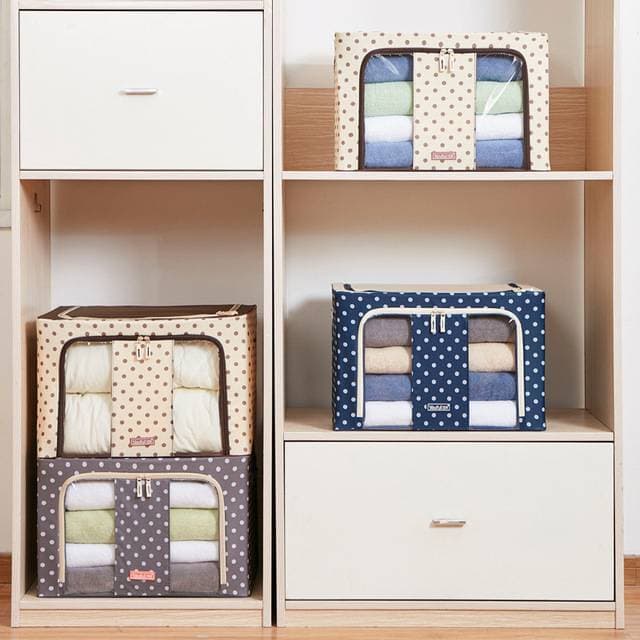 Foldable Storage Box Clothes Blanket 55 L Closet Sweater Organizer Bag