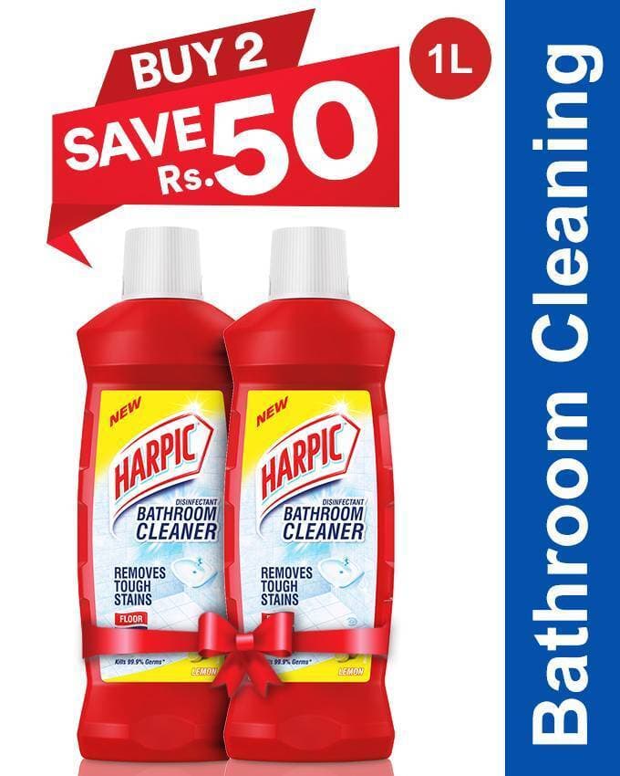 Harpic Bathroom Cleaner Lemon- Buy 2, Save Rs. 50