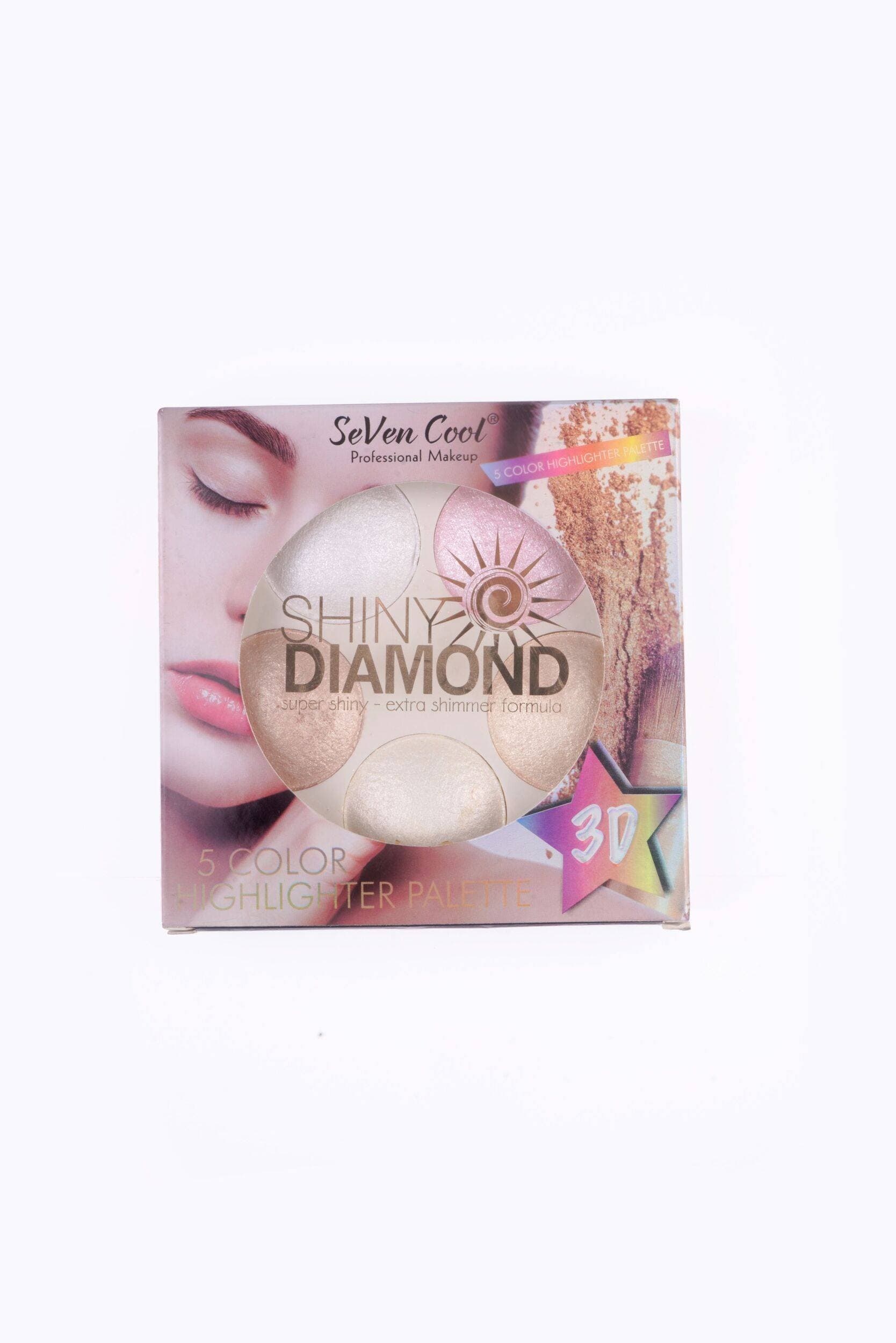 Seven Cool 5in1 Professional Crystal Shiny Highlighter Palette Kit