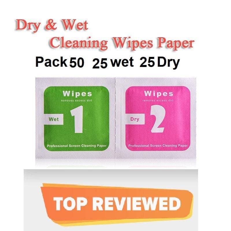 50 Sets of Wipes Dust/Dirt Removal Wet and Dry Cleaning Wipes