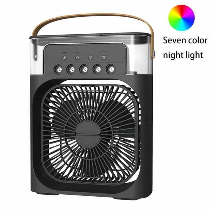 7 Colors LED Light Air Cooler Water Cooling Spray Fan