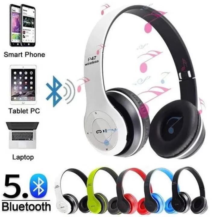P47 Bluetooth headphones Over Ear Foldable Headset
