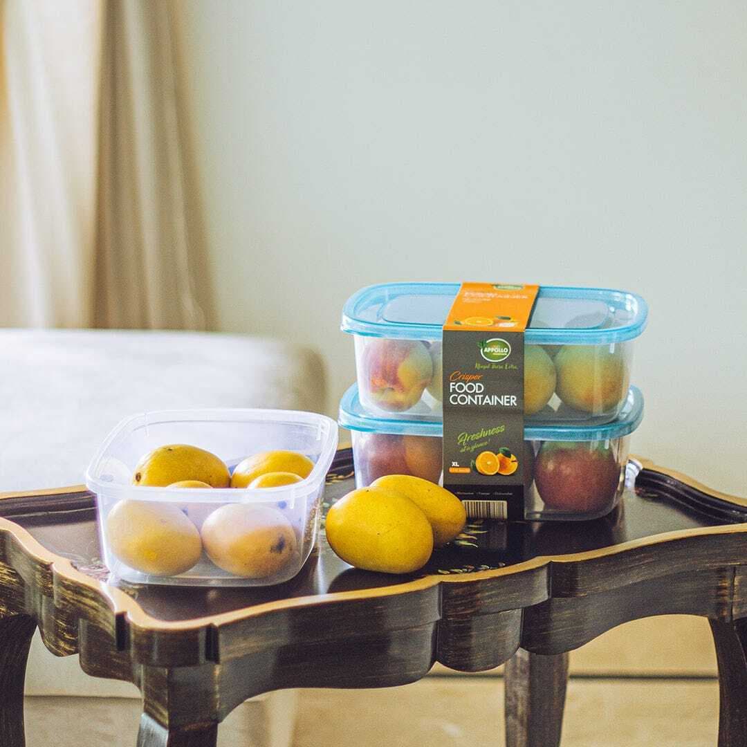 Pack Of 3 - Gold Food Container Medium Size (1000Ml Each)