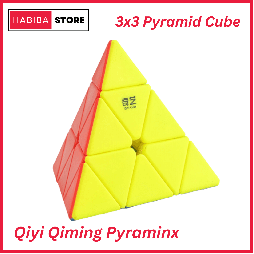 Qiyi Qiming 3x3 Pyramid Cube Sticker less Learning Puzzle Toy