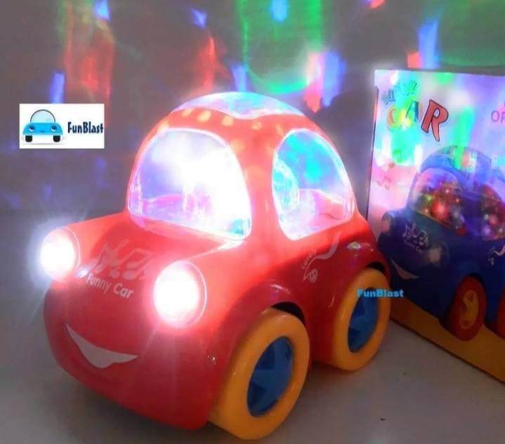 Funny Red Car Toy For Kids With Sound And Light