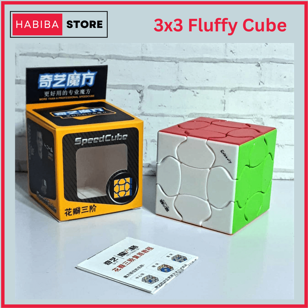 Qiyi Fluffy Cube 3x3 Sticker Less Puzzle Toy