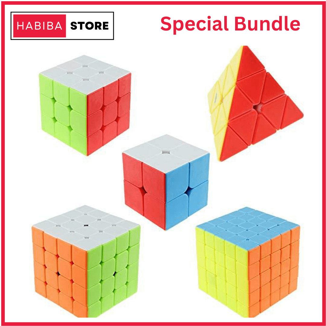Special Bundle of 5 Cubes (2x2, 3x3, 4x4, 5x5, Pyramid) Puzzle Toys