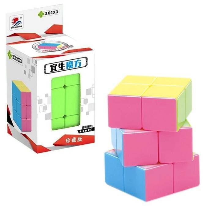 2x2x3 Rubik Cube Sticker Less Puzzle Toy