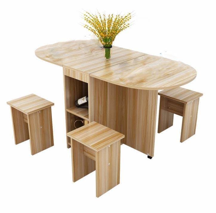 Foldable Family Dining Table And Chairs Set For Home