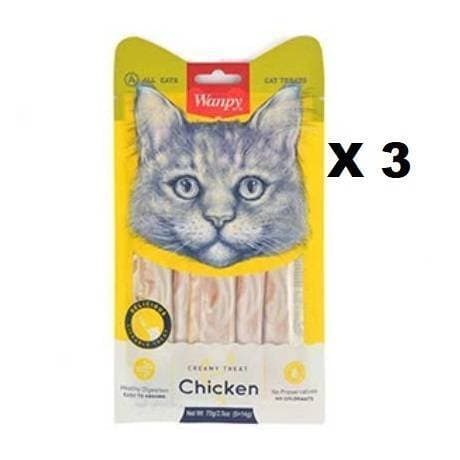 Wanpy Creamy Treat For Cats - Chicken - Pack of 3