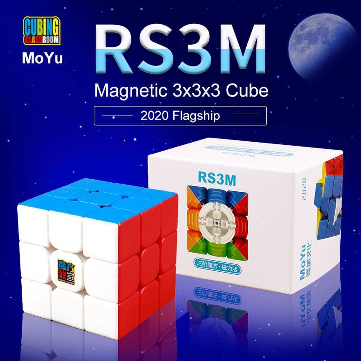 Moyu RS3M Magnetic Cube 3x3 Sticker less Puzzles Toys