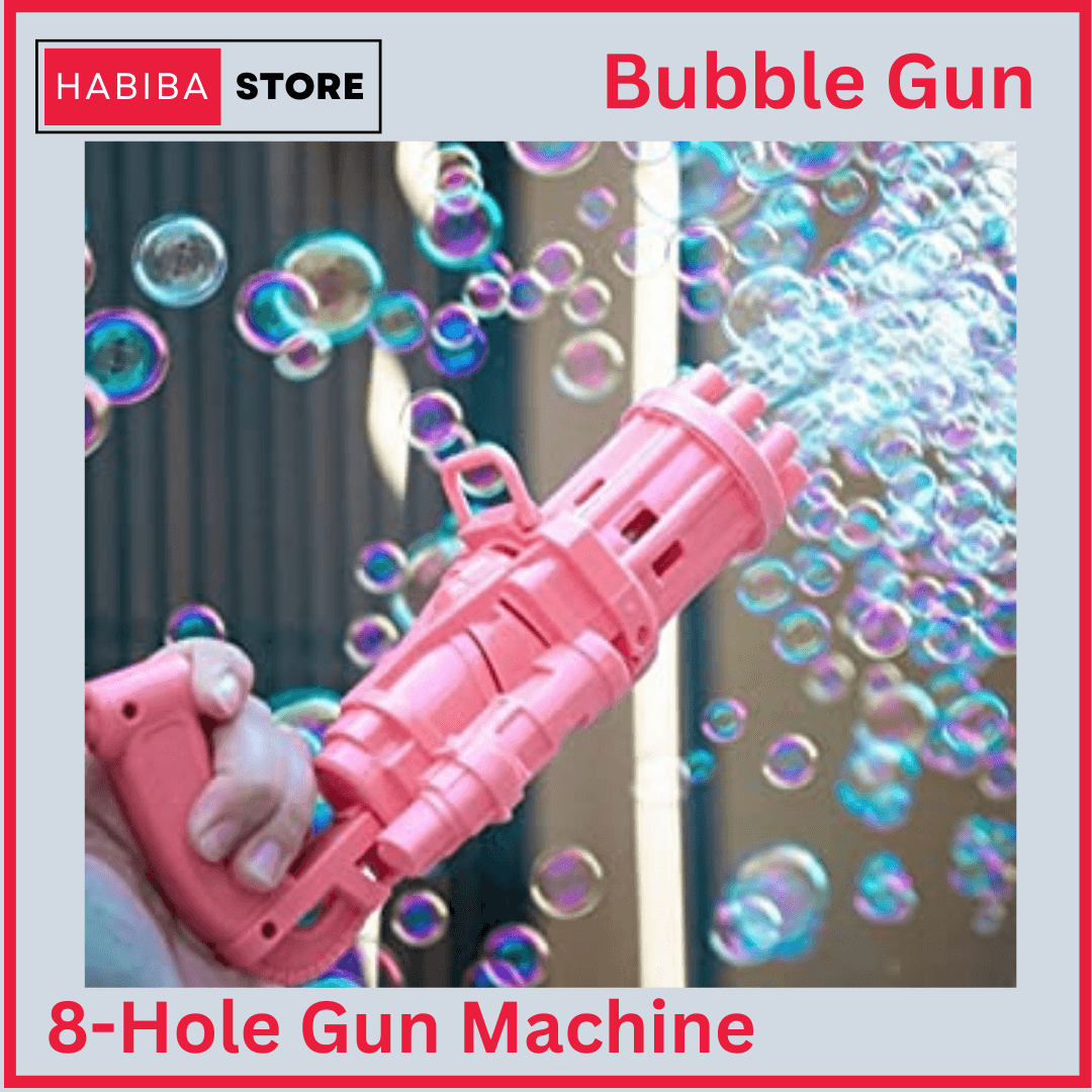 8-Hole Bubble Shooter Gun Toy