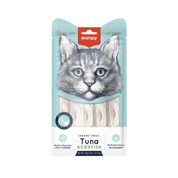 Wanpy Creamy Treat For Cats - Tuna & Codfish