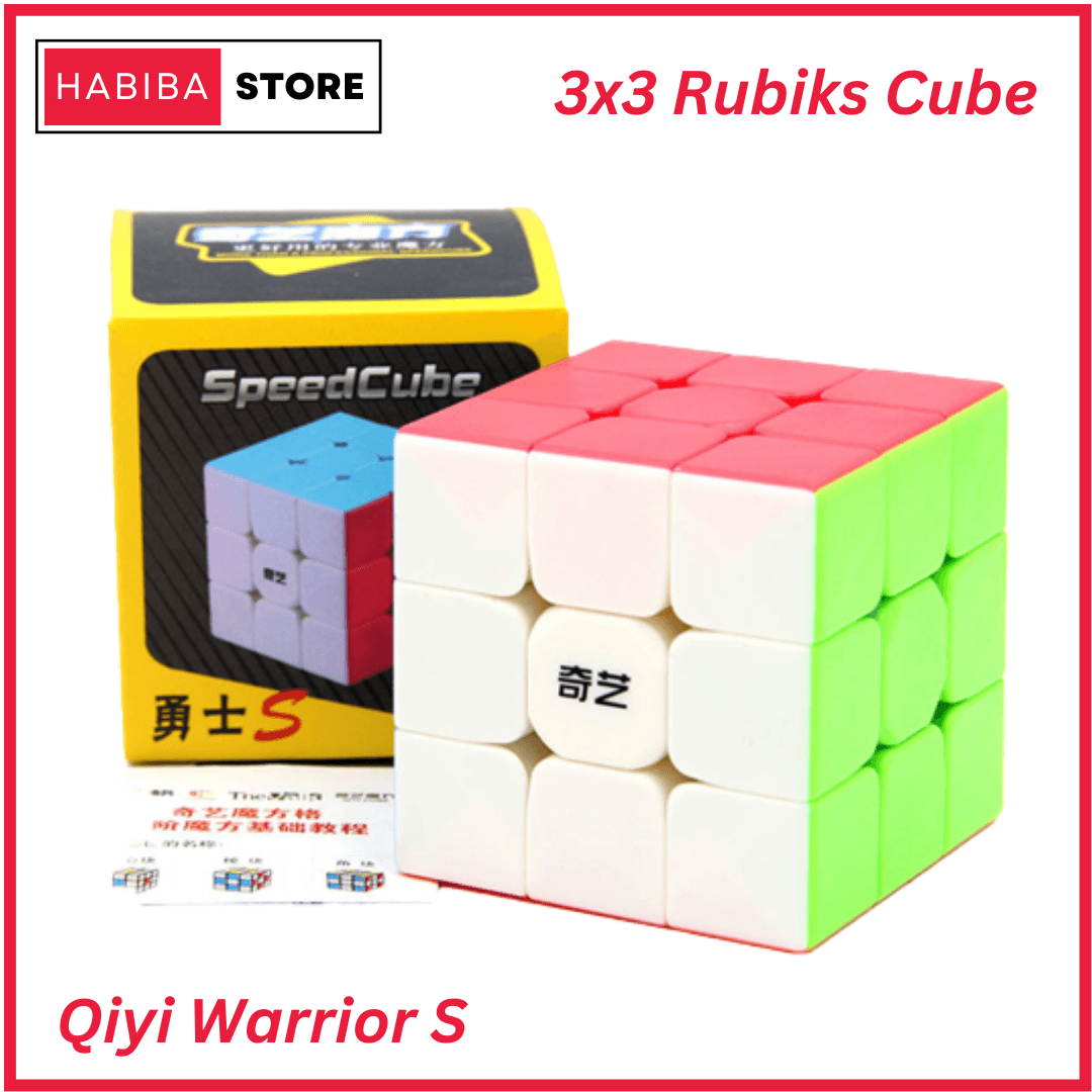 Qiyi Warrior S Rubiks Cube 3x3 Sticker Less Puzzle Toy