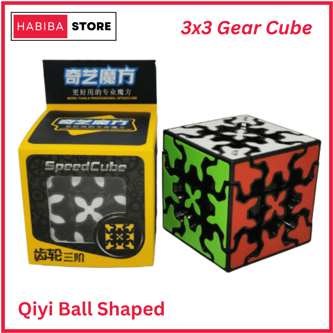 Qiyi Gear Cube 3x3 Sticker Less Smooth Puzzle Toy