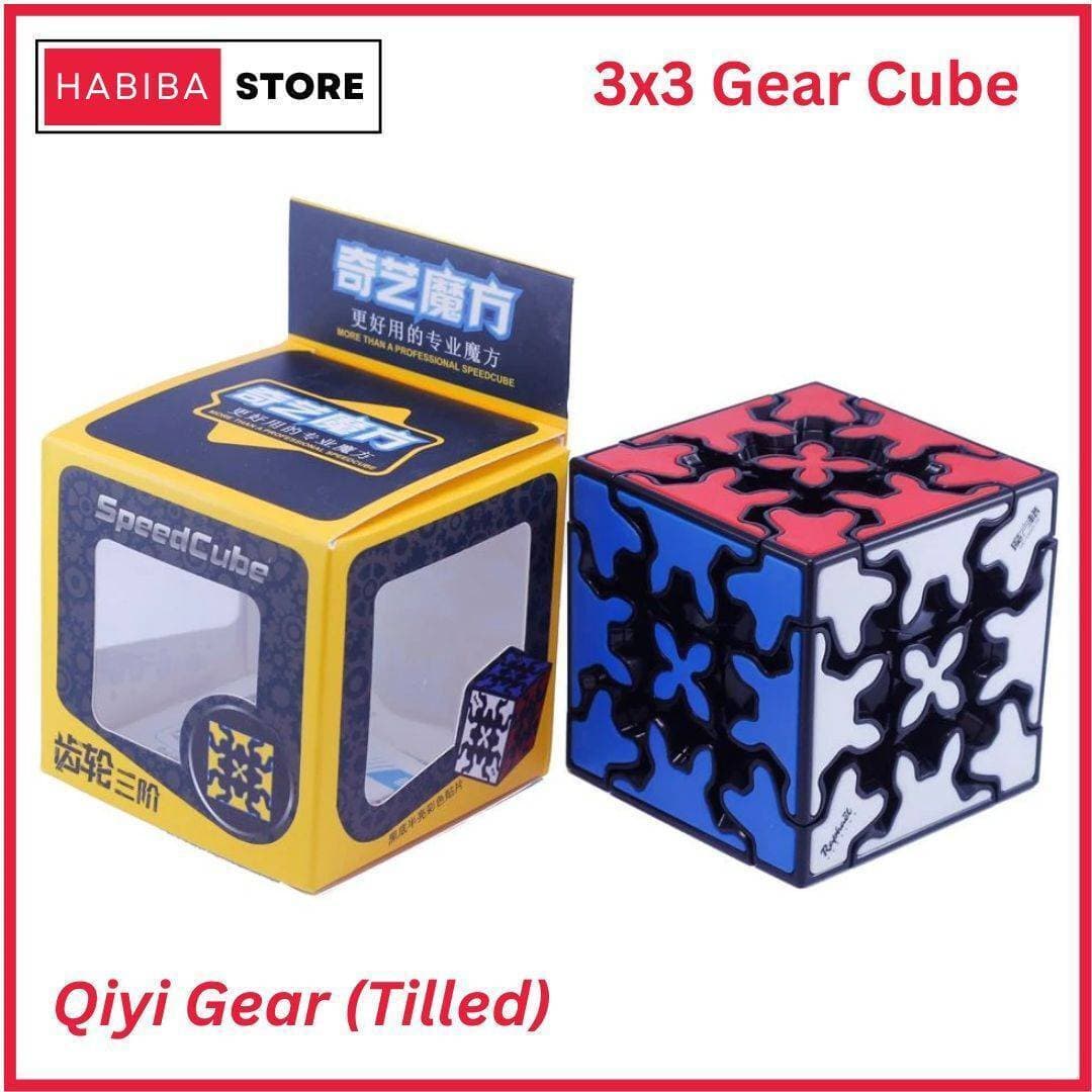 Qiyi Gear Cube 3x3 Sticker less Puzzle Toy for Kids Learning