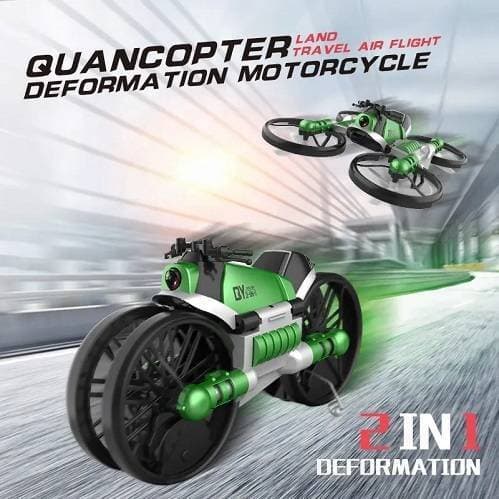 2 in 1 deformation quadcopter For motorbike