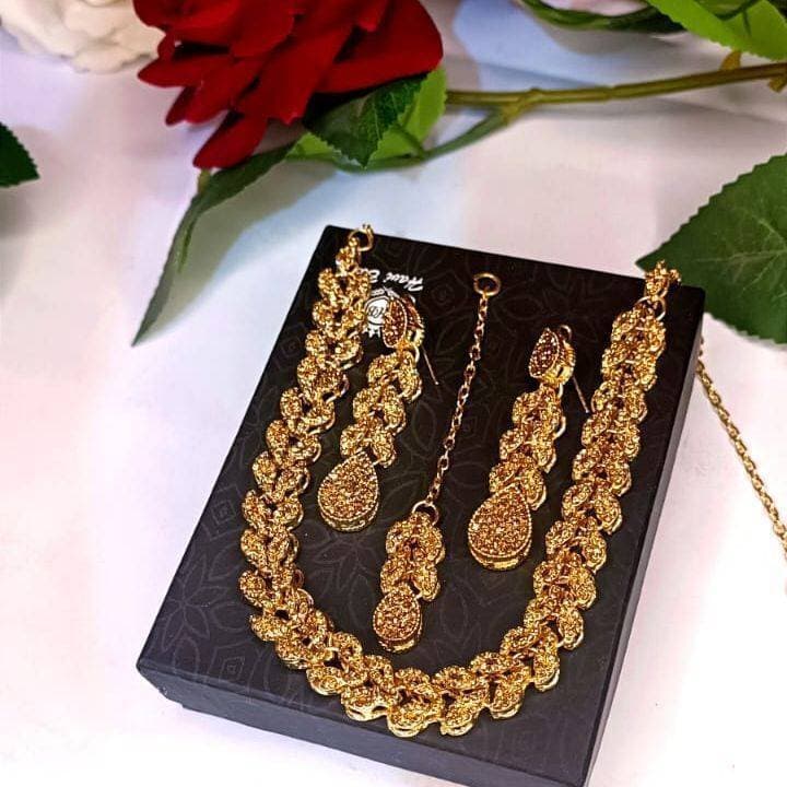 4k zircons Gold Plated Jewelry Set For Women