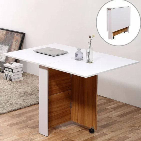 Toheed wood space saving folding dining table