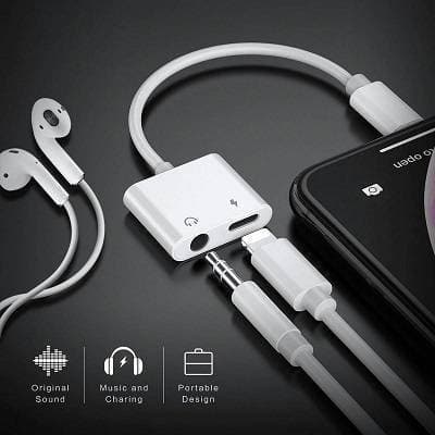 2 in 1 Earphone Audio Adapter Converter For iPhone