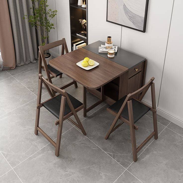 Toheed Wood Folding dining table Set For Home & Office