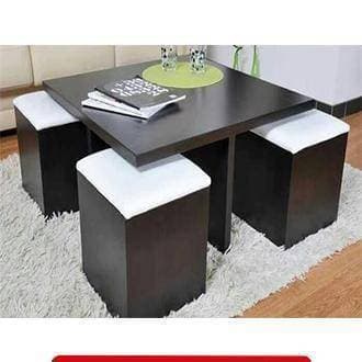 Black Dream dining table or center table with 4 seats - TWDT12