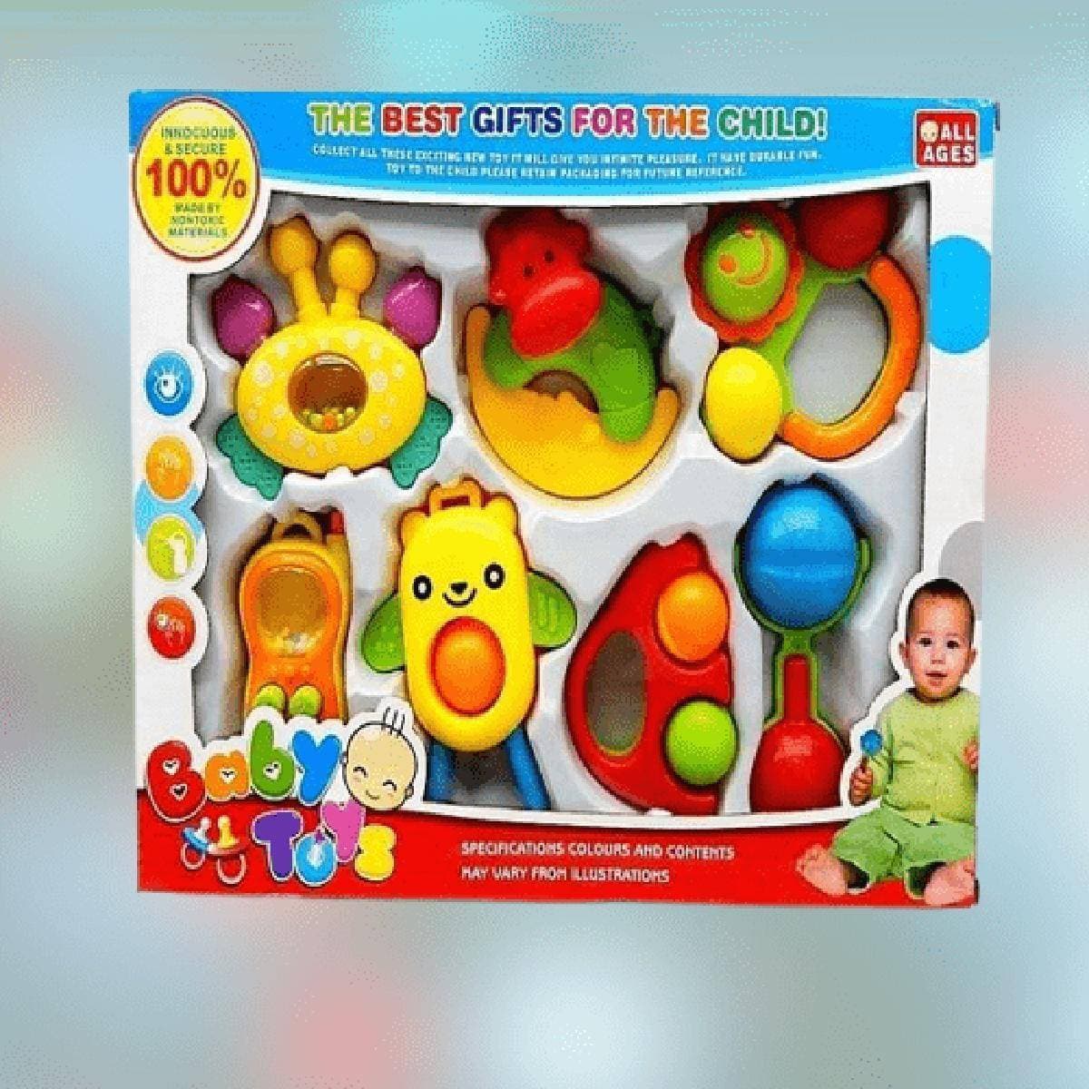 Colorful Baby Rattle Toy Set