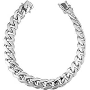 Fashionable Silver Cuban Chain Bracelet
