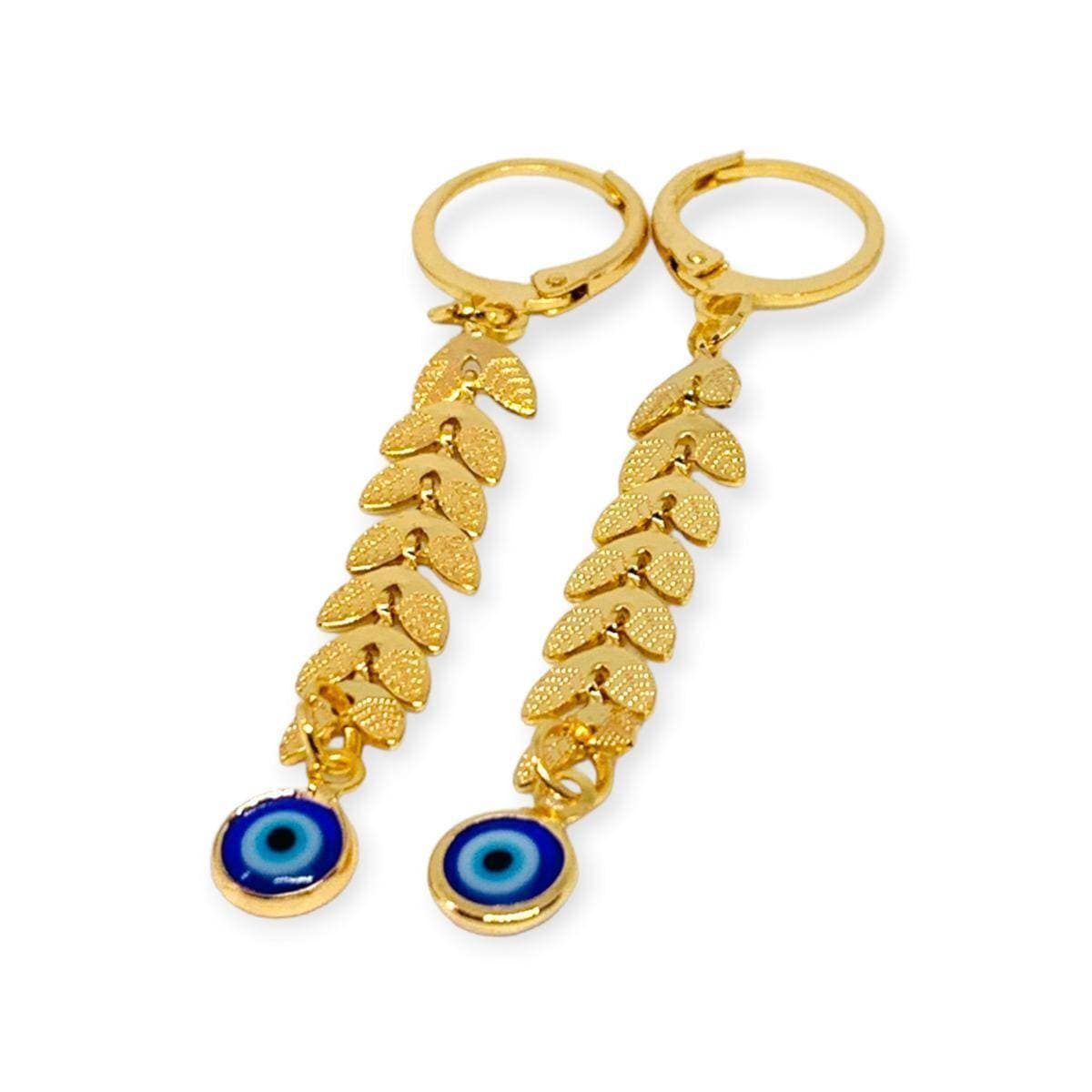 High-Quality Golden Leaf Hoop Earrings