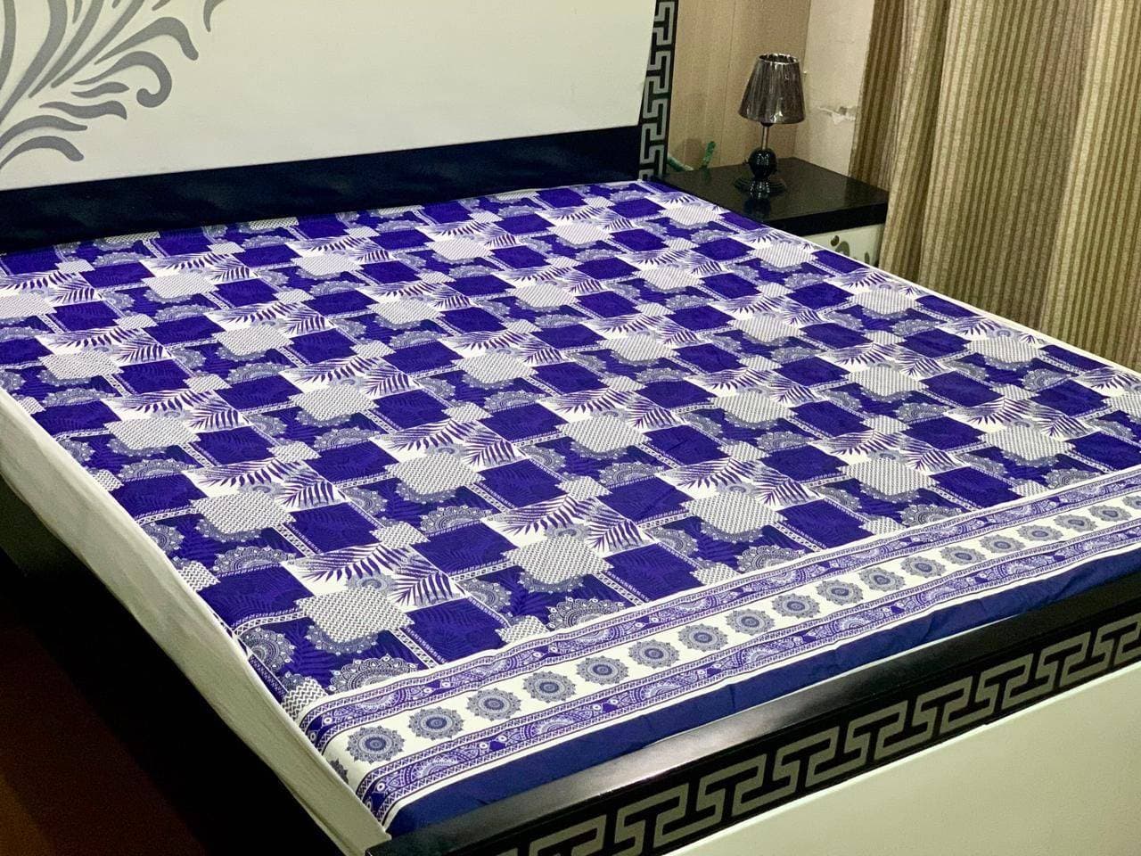 Printed King Size Mattress Protector Design SF-20012