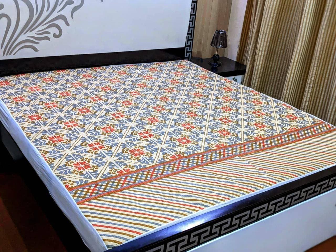 Printed King Size Mattress Protector Design SF-20013